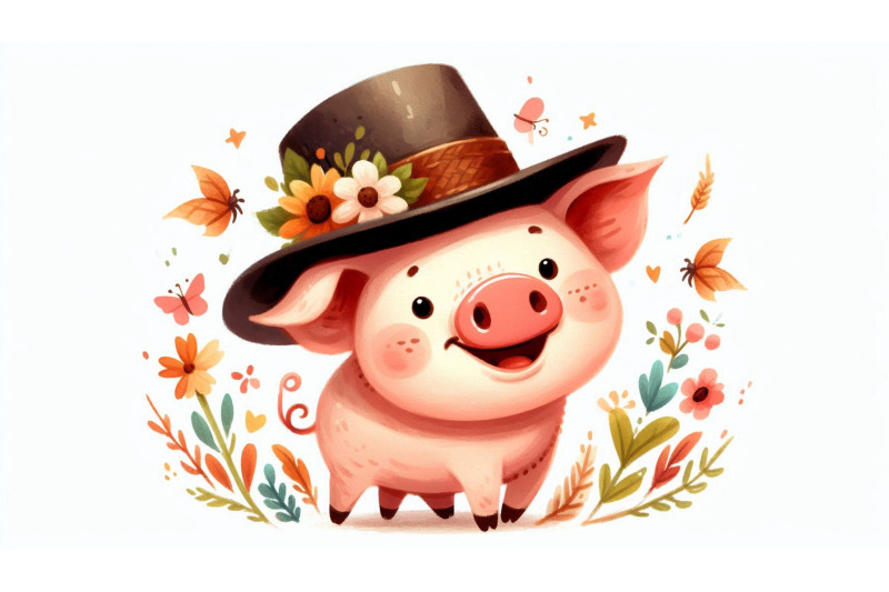 cartoon-pig-smiling-vector