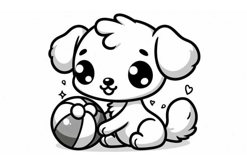 cartoon-puppy-ball