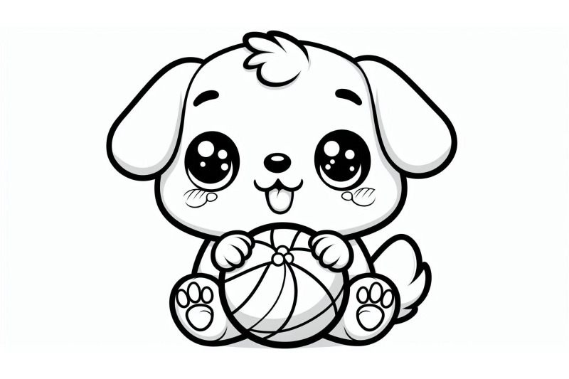cartoon-puppy-ball