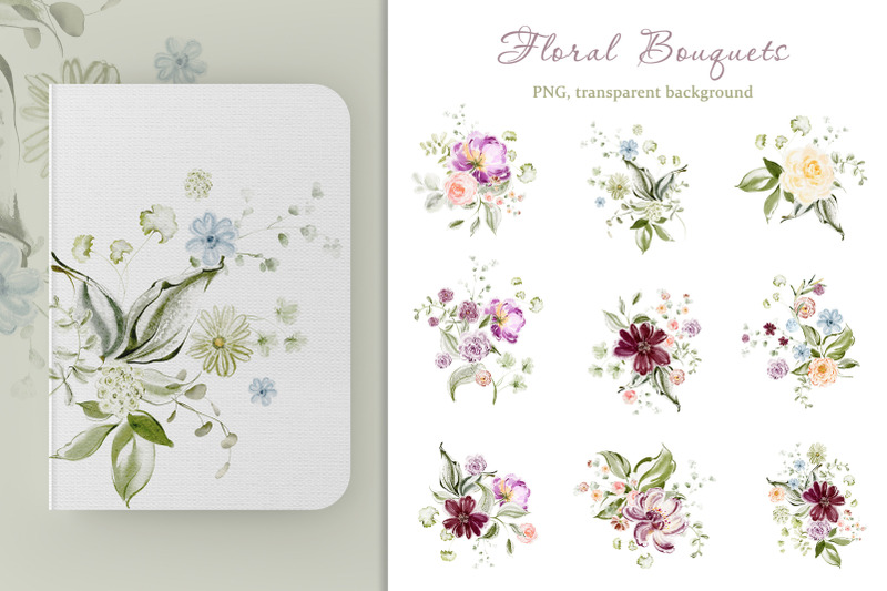 watercolor-floral-patterns-amp-frames-for-wedding-design