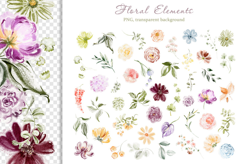 watercolor-floral-patterns-amp-frames-for-wedding-design