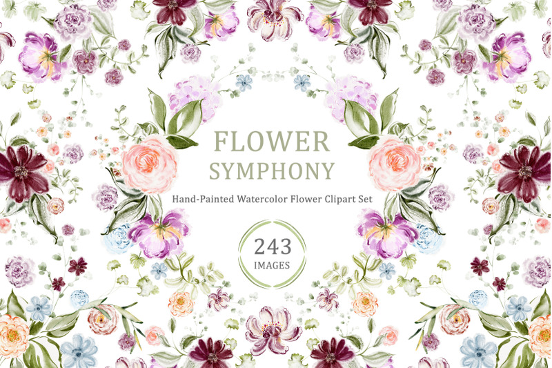 watercolor-floral-patterns-amp-frames-for-wedding-design