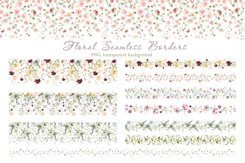 watercolor-floral-patterns-amp-frames-for-wedding-design