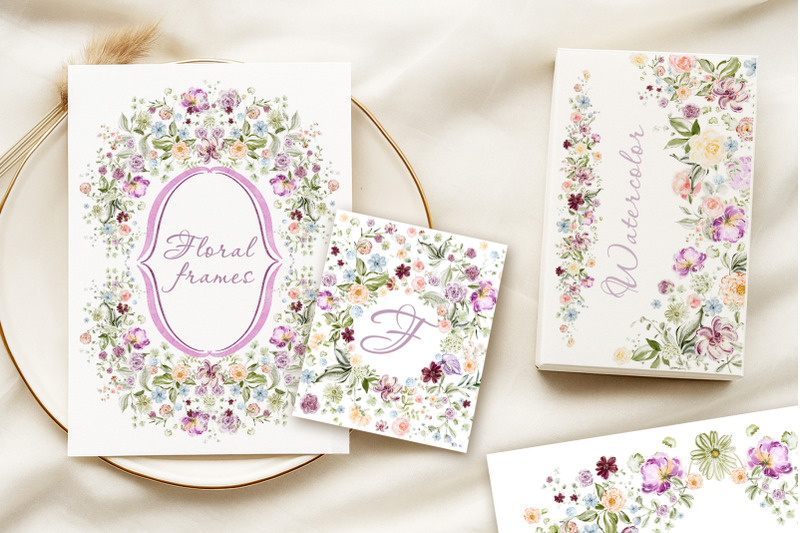 watercolor-floral-patterns-amp-frames-for-wedding-design