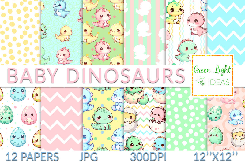cute-baby-dinosaurs-digital-papers-kawaii-dino-scrapbook-papers