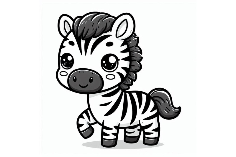 cartoon-zebra-standing