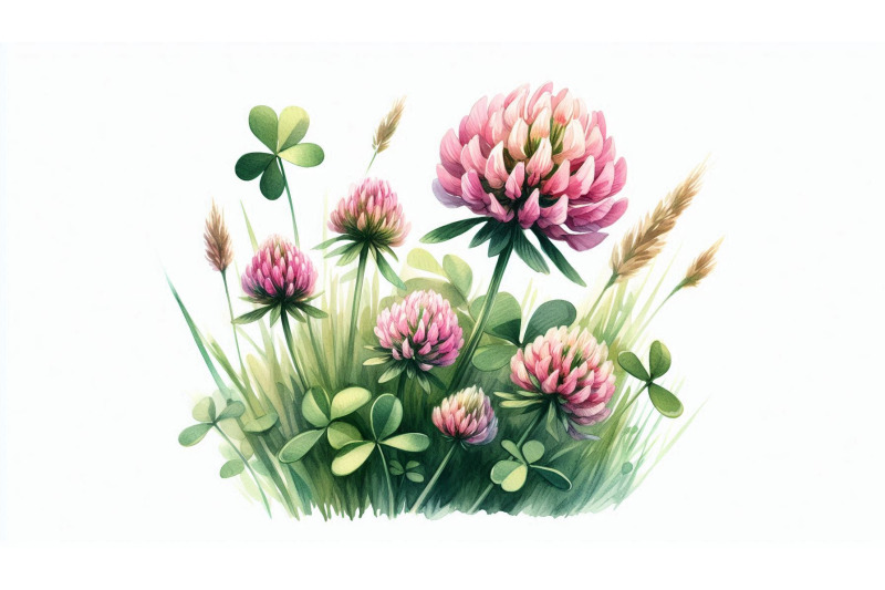 clover-grass-watercolor