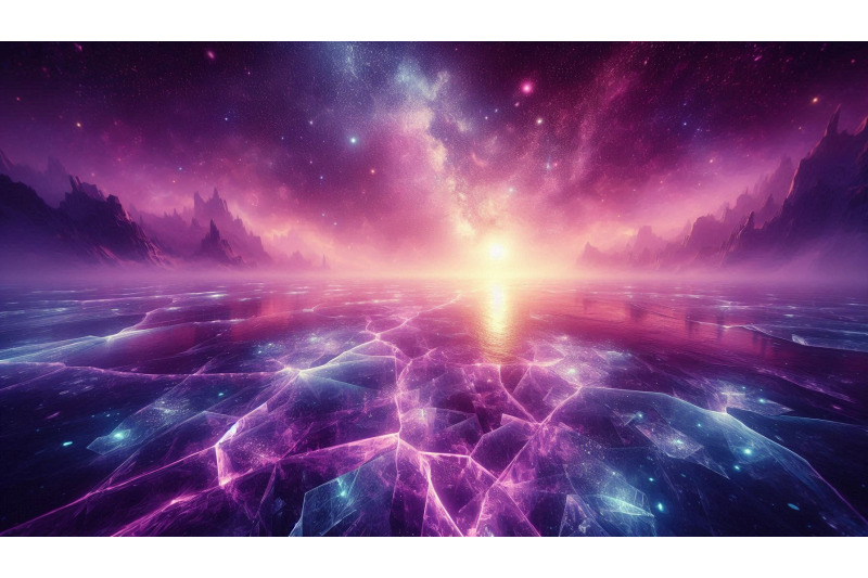 cracked-frozen-lake-purple