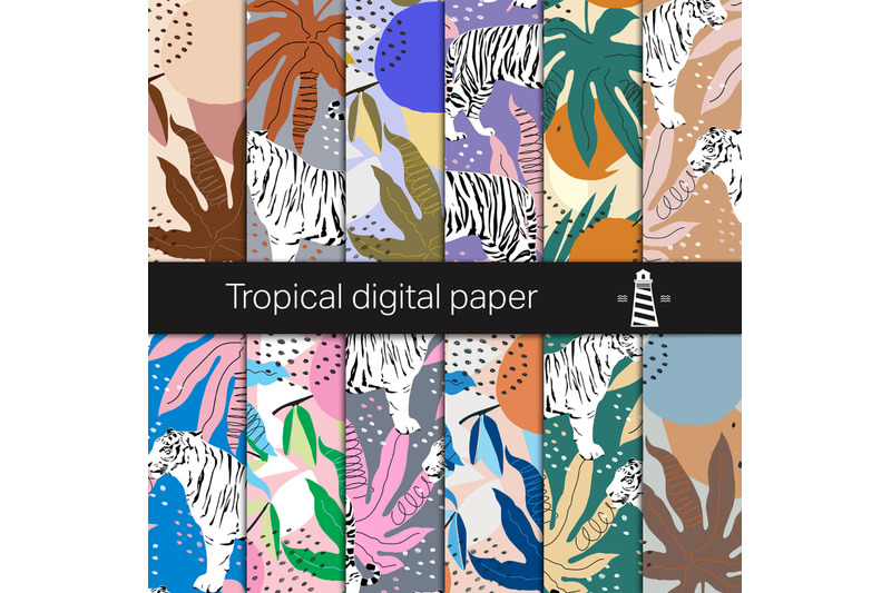 tropical-digital-paper-pack