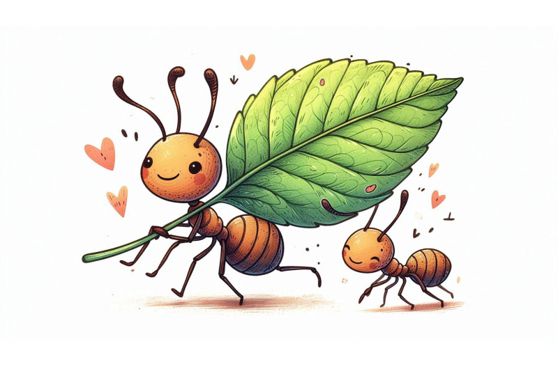doodle-ant-carrying-leaf