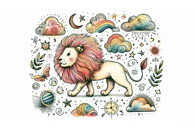 doodle-lion-sketch-illustration
