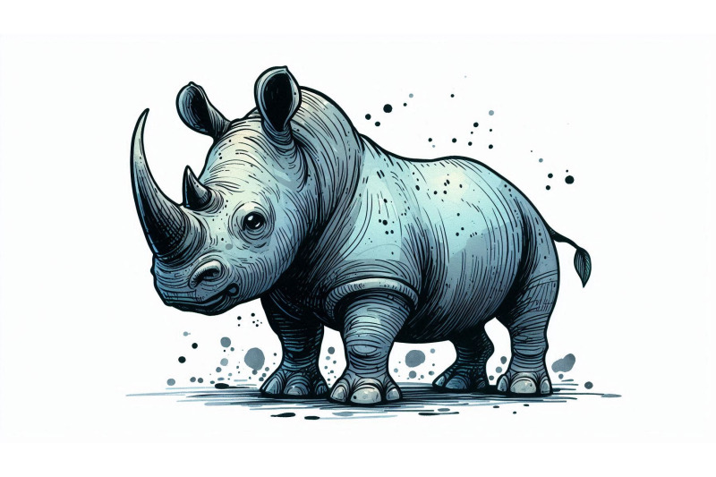 doodle-rhino-illustration-sketch