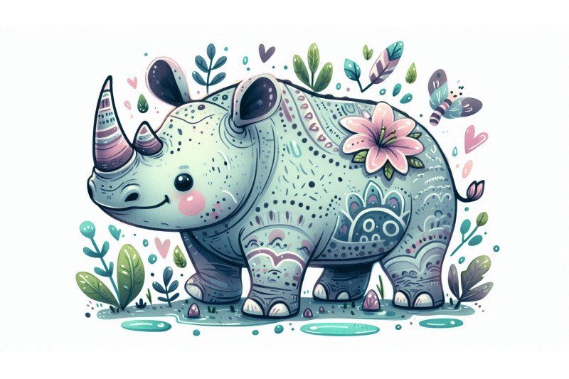 doodle-rhino-illustration-sketch