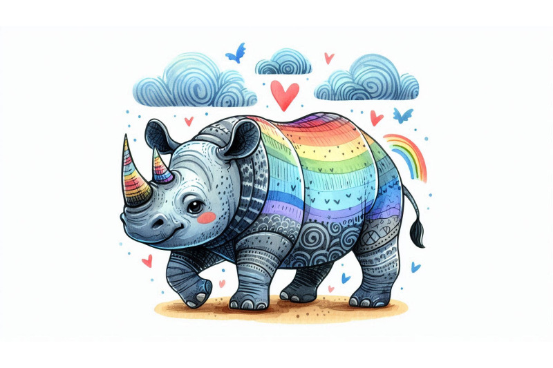 doodle-rhino-illustration-sketch