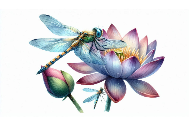 dragonfly-lotus-watercolor