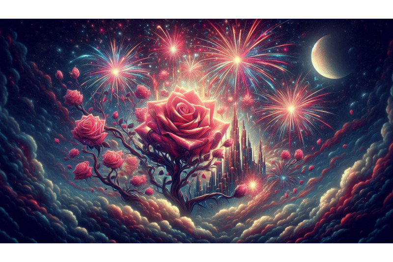 firework-rose-surreal