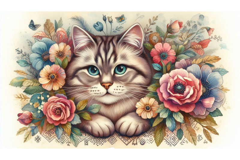 floral-decor-cat