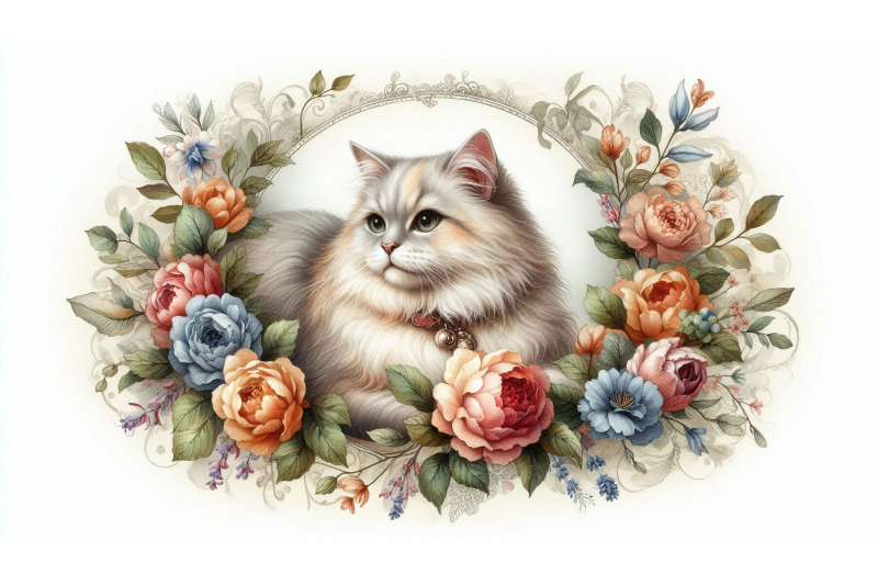 floral-decor-cat