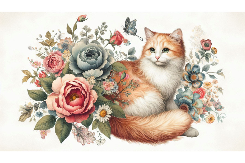 floral-decor-cat