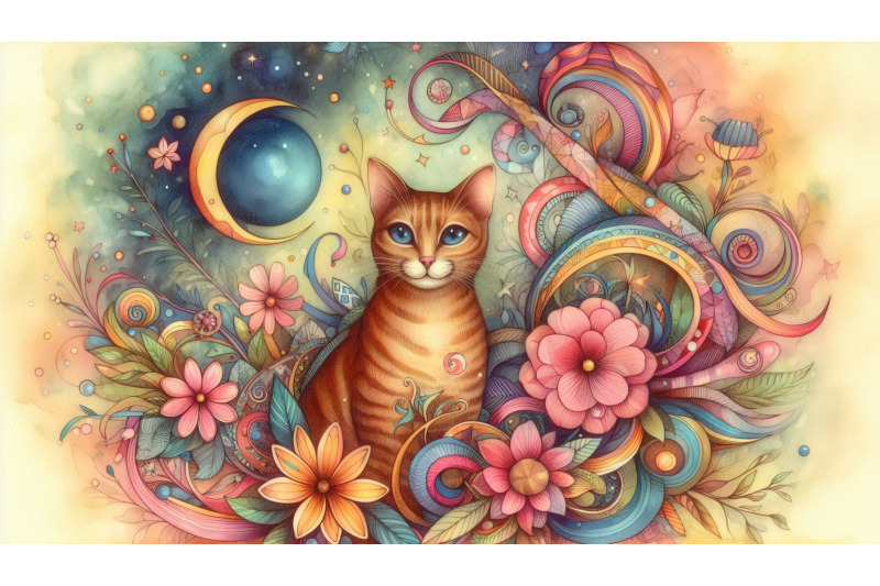 floral-dream-cat