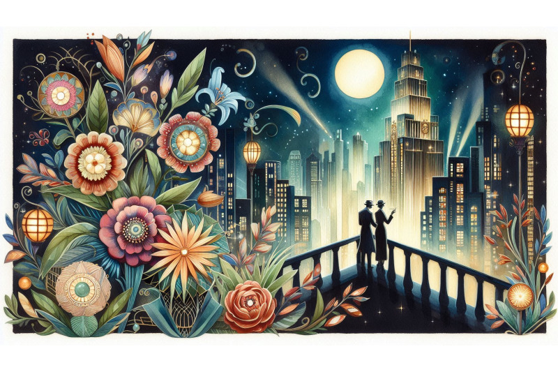 floral-night-scene