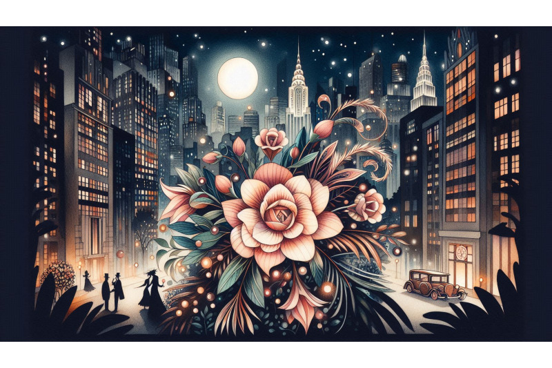 floral-night-scene