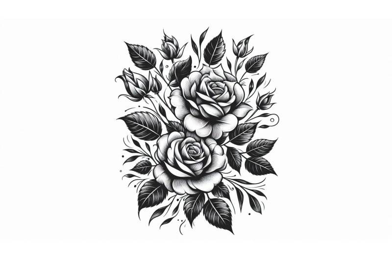 floral-sketch-tattoo