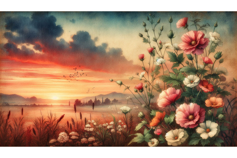 flowers-dusk-vintage