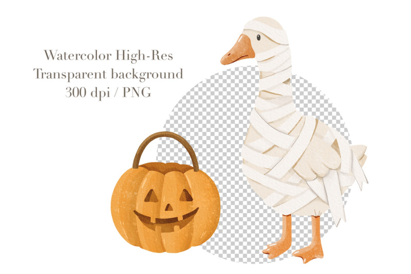 watercolor-halloween-goose-clipart-set