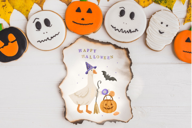 watercolor-halloween-goose-clipart-set