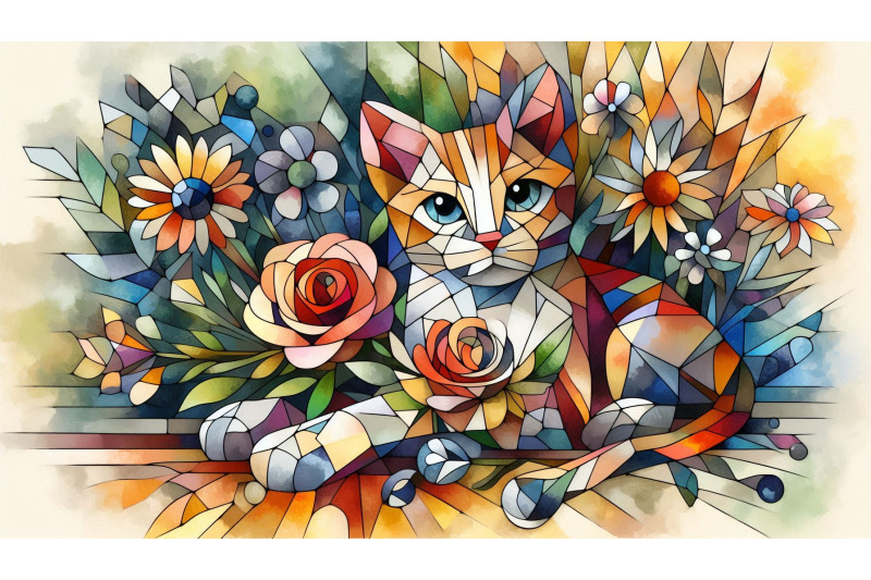 fragmented-cat-flowers