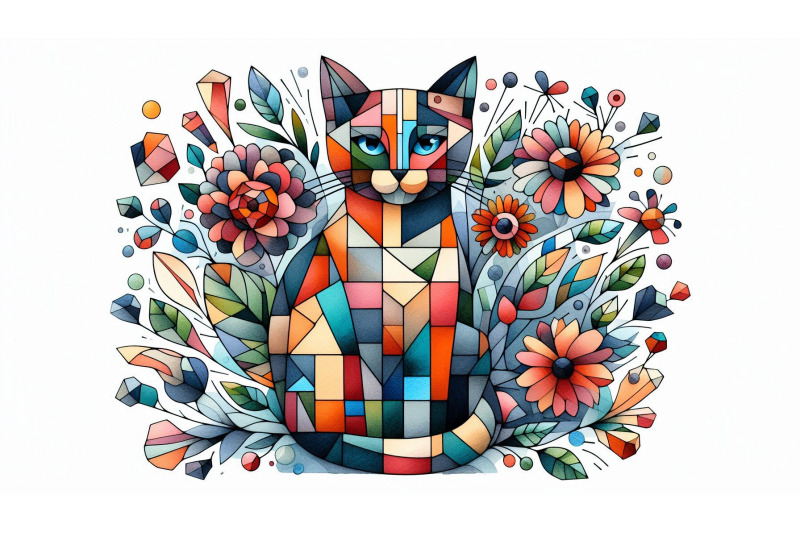 fragmented-cat-flowers