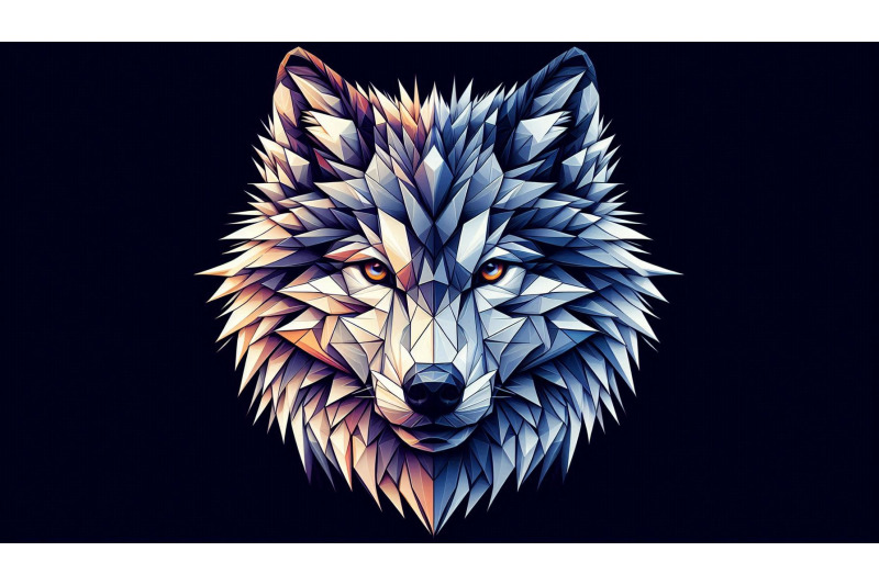 geometric-wolf-split