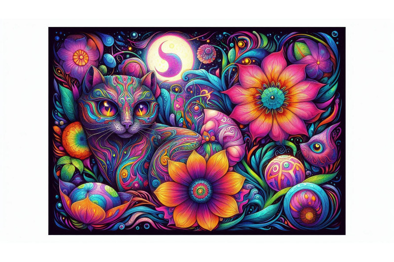 glowing-cat-flowers