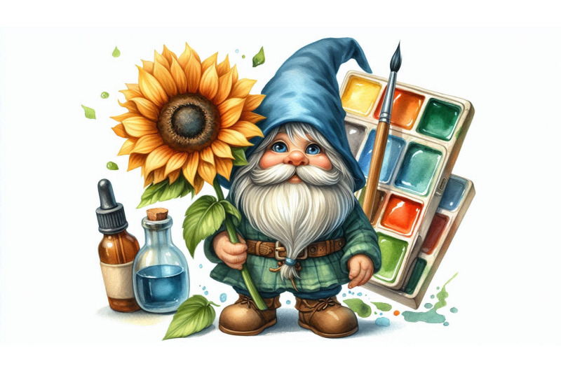 gnome-holding-sunflower