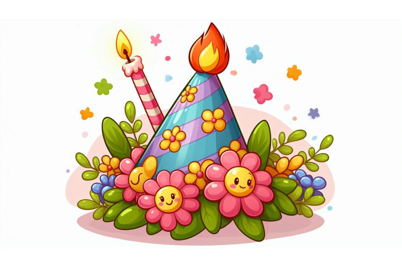hat-flower-cartoon