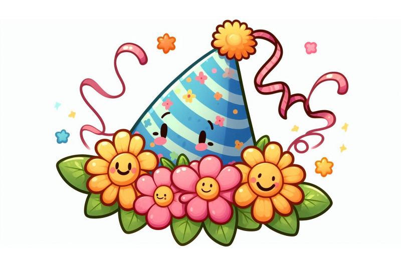 hat-flower-cartoon