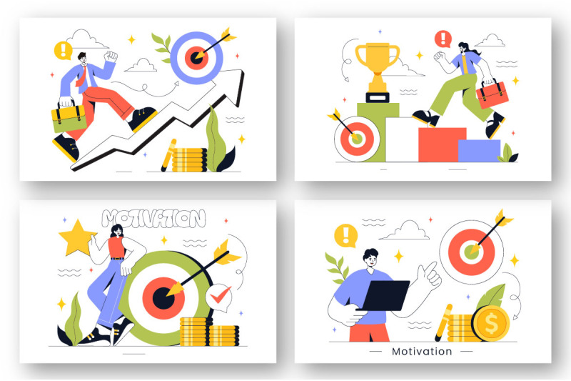 8-business-success-and-motivation-illustration