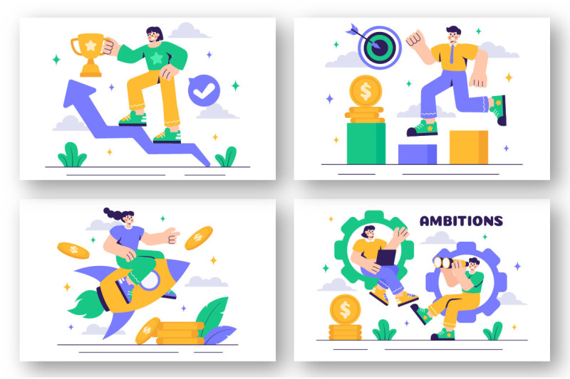 10-ambitions-to-success-illustration