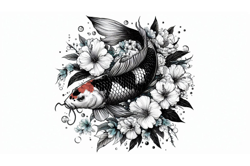 koi-flower-ink