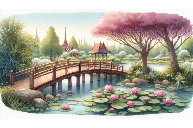 lotus-bridge-watercolor