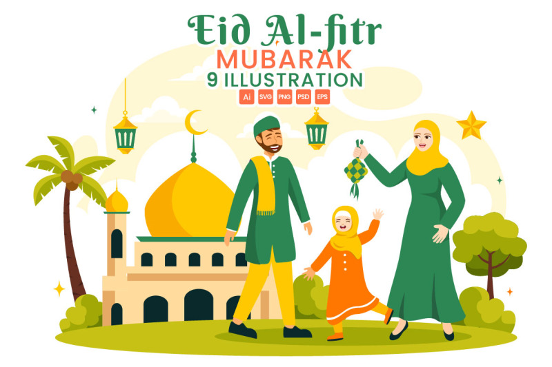 9-happy-eid-al-fitr-mubarak-illustration