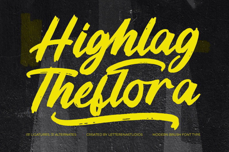 highlag-theflora-modern-brush-font-type
