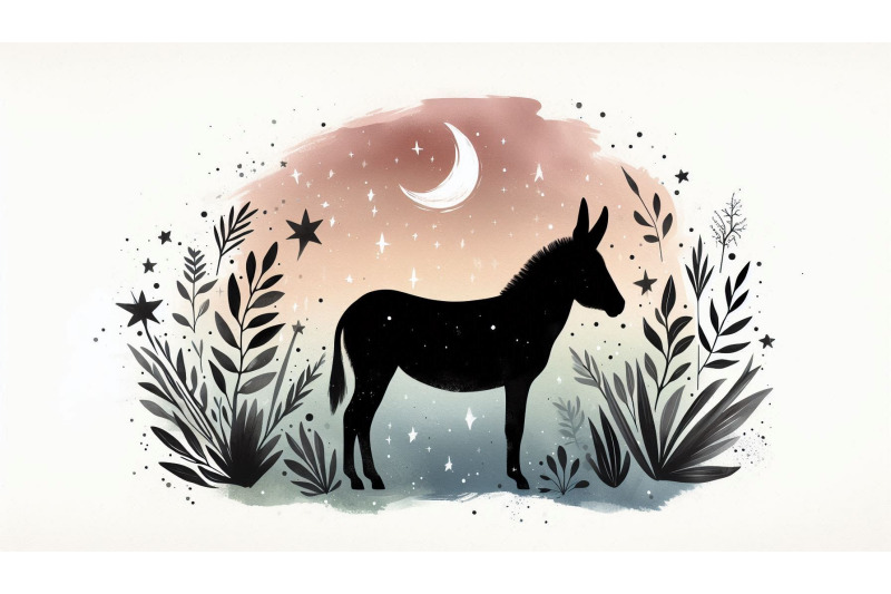 minimalist-donkey-flat-design