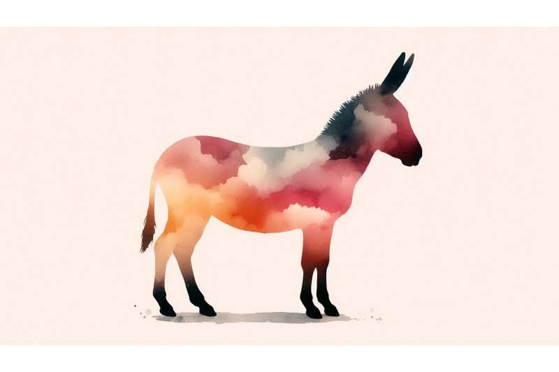 minimalist-donkey-flat-design