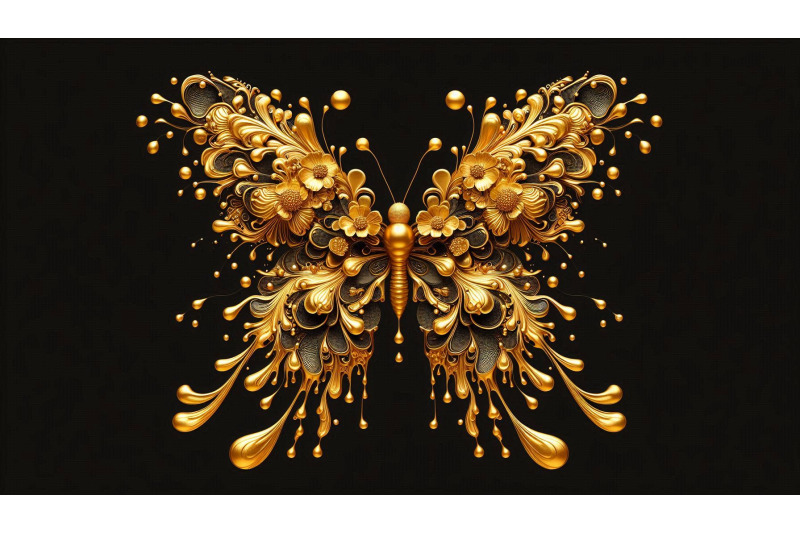 molten-gold-butterfly