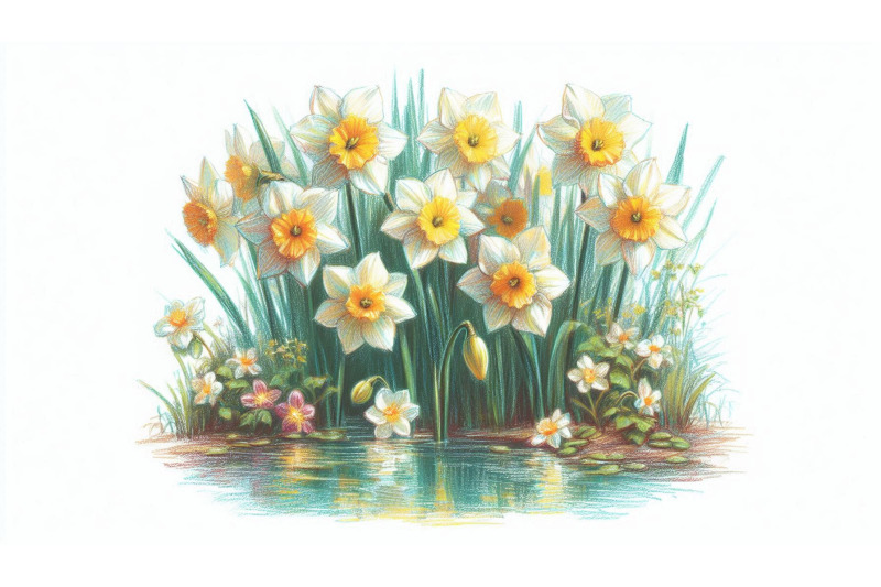 narcissus-pond-pastel