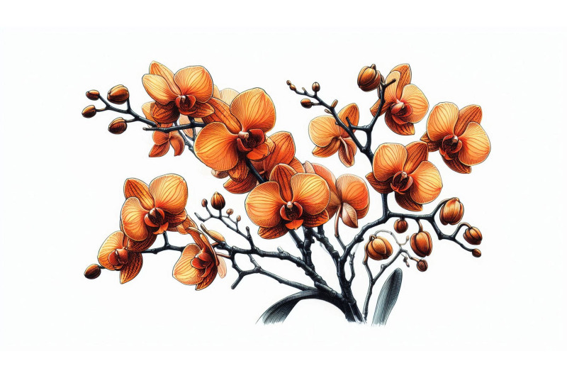orchid-branch-sketch