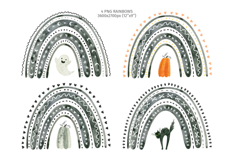 halloween-clipart-rainbows-amp-patterns