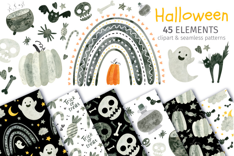 halloween-clipart-rainbows-amp-patterns